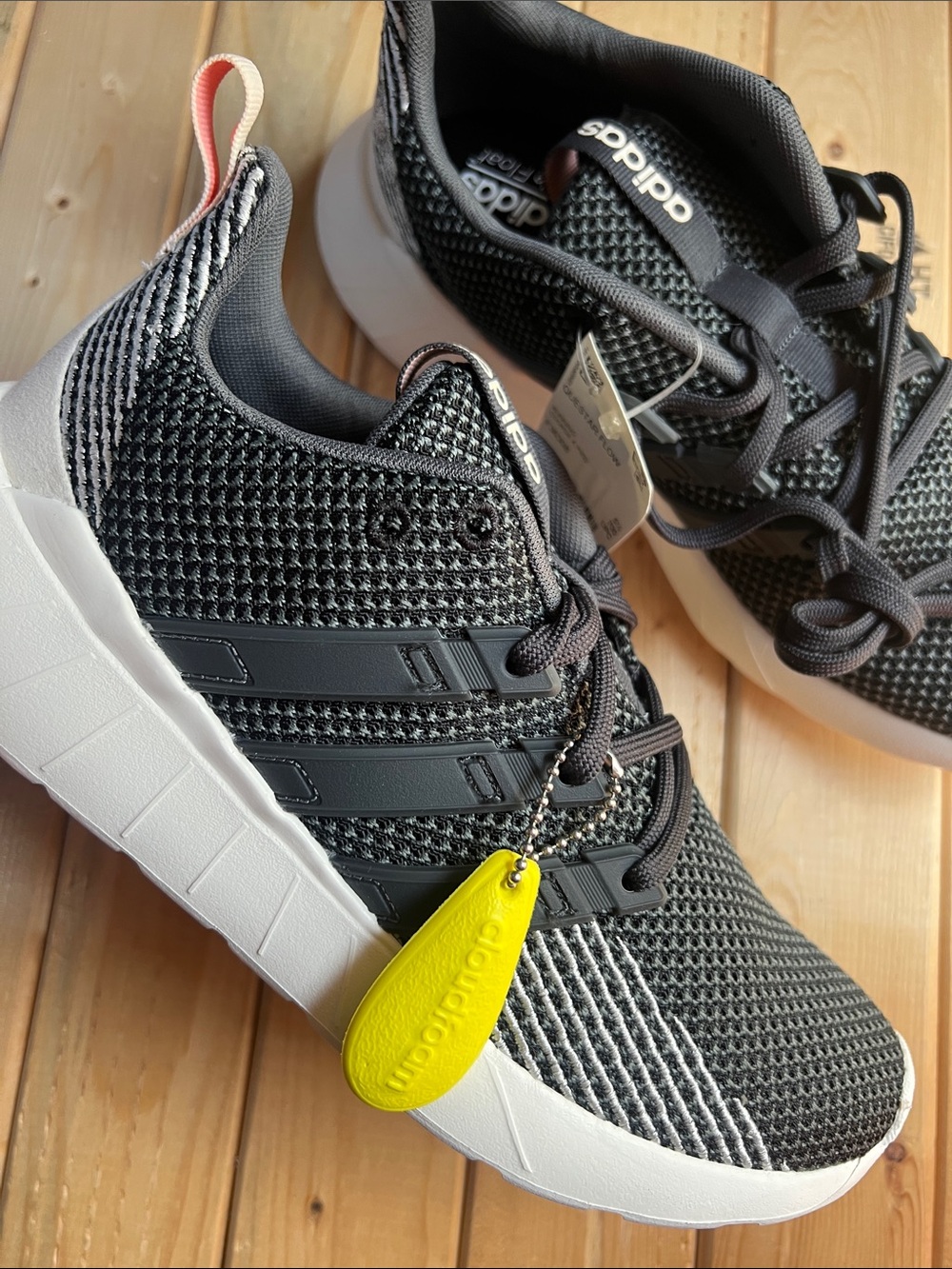 adidas Charcoal Gray Mesh Sneakers